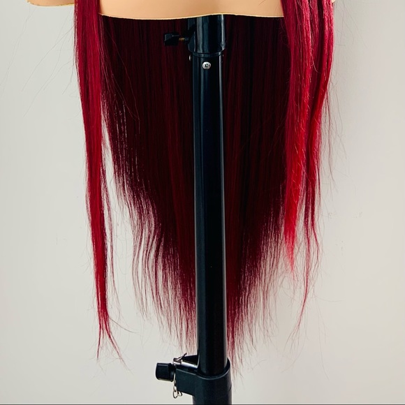 Very Pretty 36” Ombre Burgundy Lace Front Synthetic Wig - Picture 2 of 15
